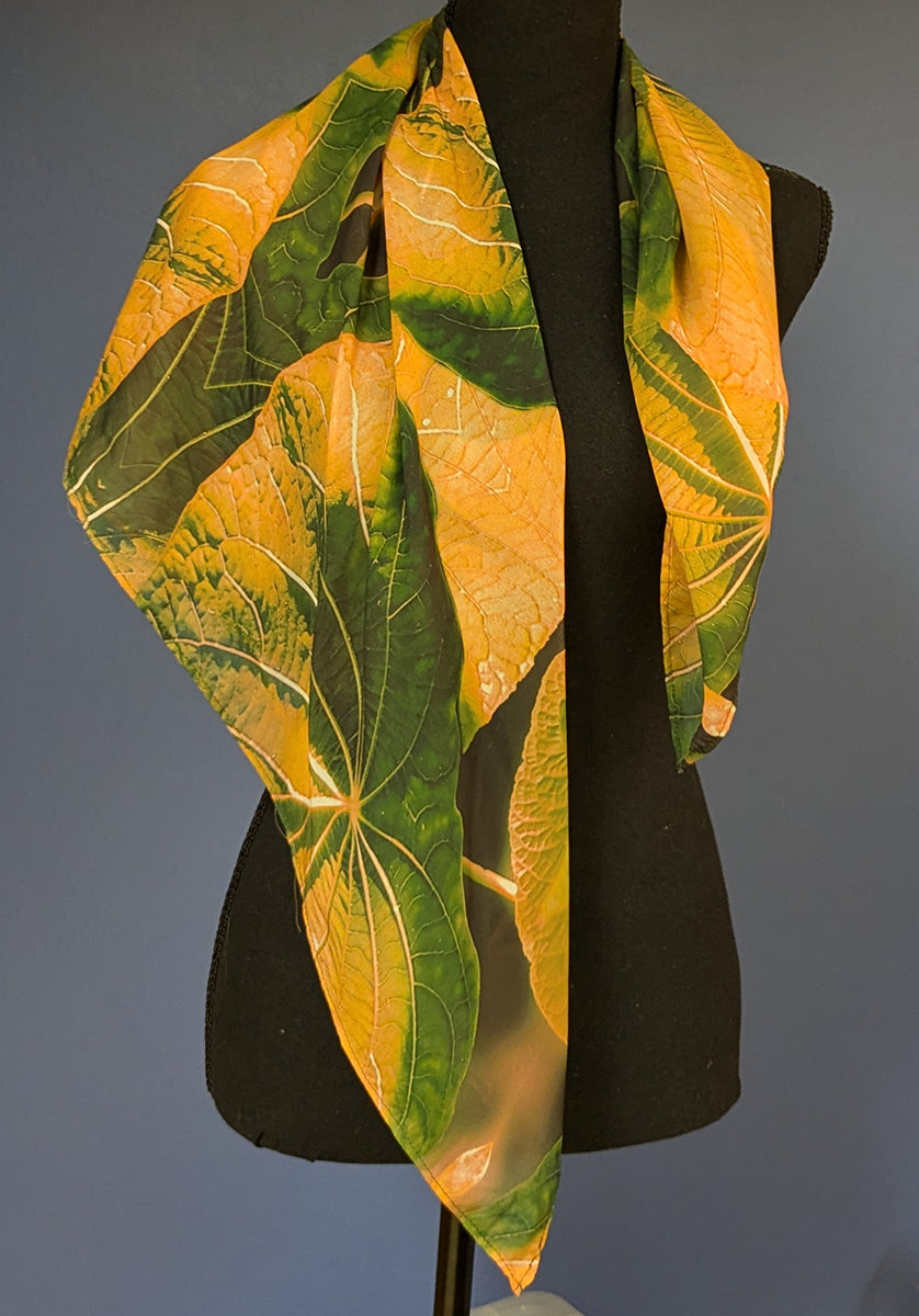 Chiffon Scarf - Rainforest (Green&Peach)