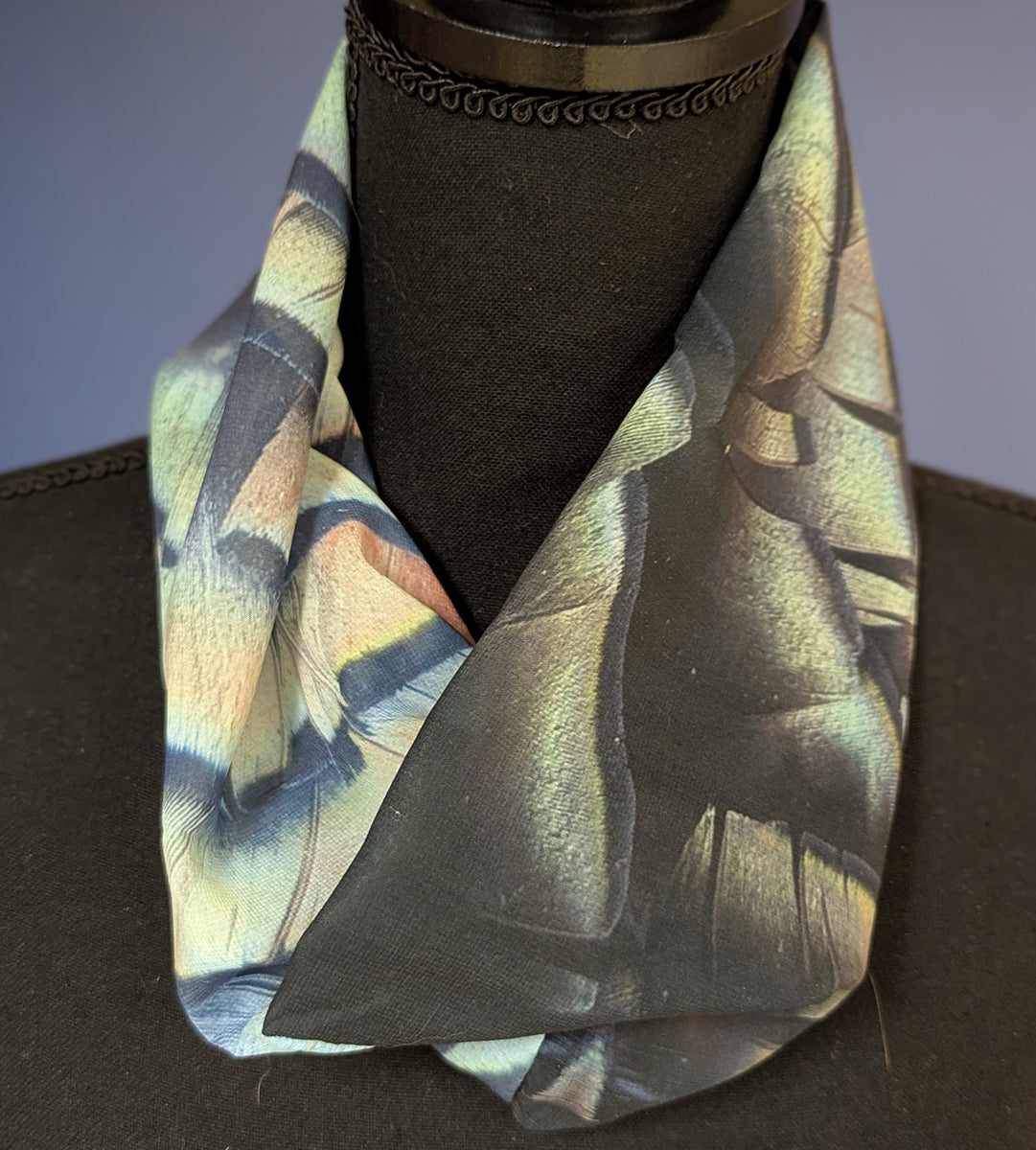 Chiffon Scarf - Turkey Feathers # 1