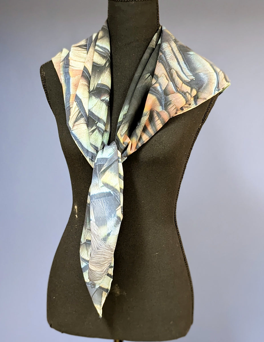 Chiffon Scarf - Turkey Feathers # 1