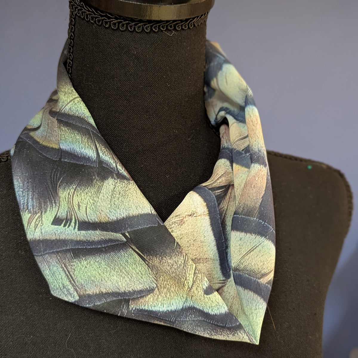 Chiffon Scarf - Turkey Feathers # 1