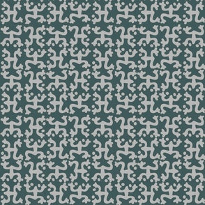 Teal & Grey Taino Coquis - Four Designs
