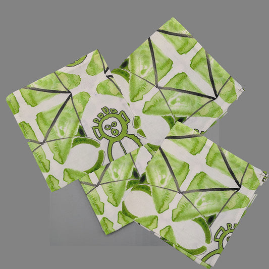Green Taino Cocktail Napkins (Set of 4)