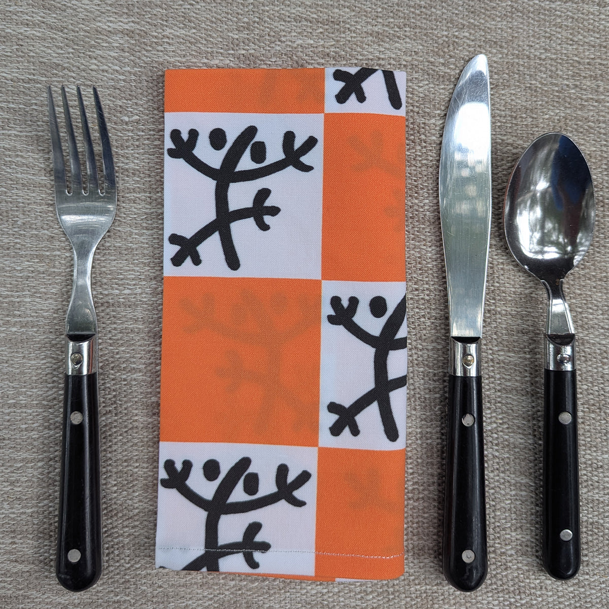 Checks & Taino Coqui Dinner Napkin (Sets of 4)