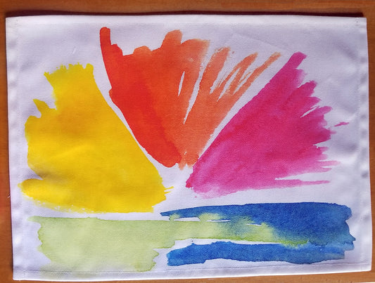 Watercolor Placemats and Napkins DIY