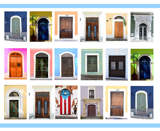 Doors of Old San Juan Cotton Place Mat