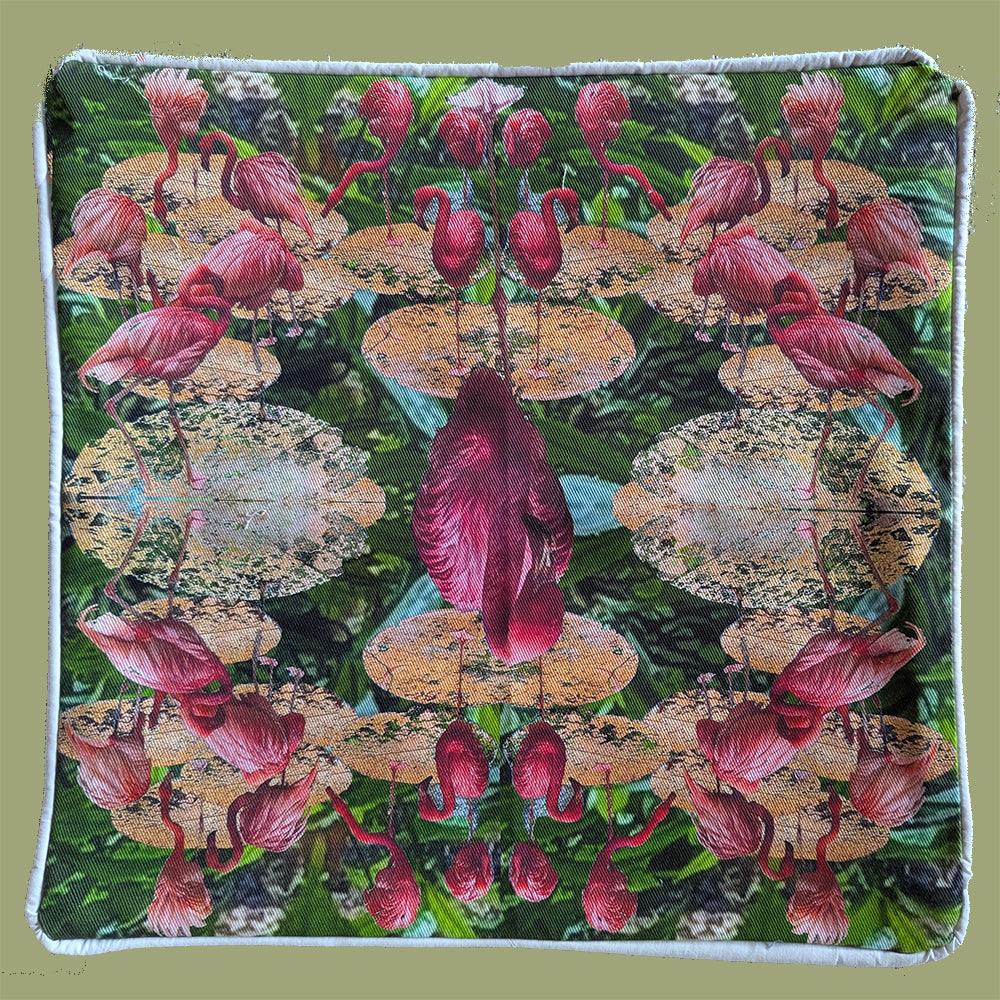 Galina's Flamingo Pillow
