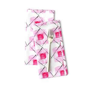 Pink with Black Diamonds Design