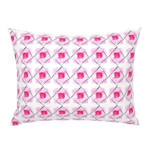 Pink with Black Diamonds Design