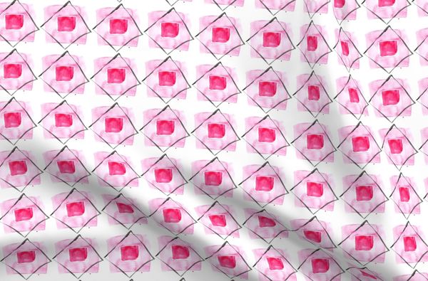 Pink with Black Diamonds Design