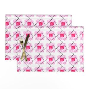 Pink with Black Diamonds Design
