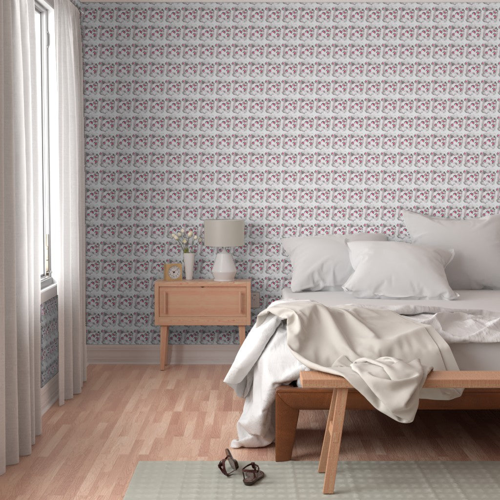 Pink and Grey Bubbles Design