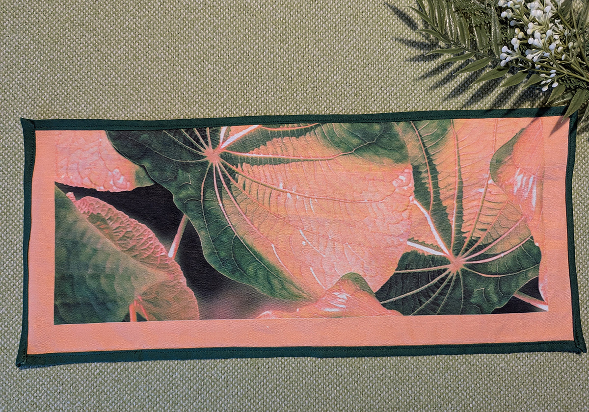 Rainforest (Peach&Green) Table Runner