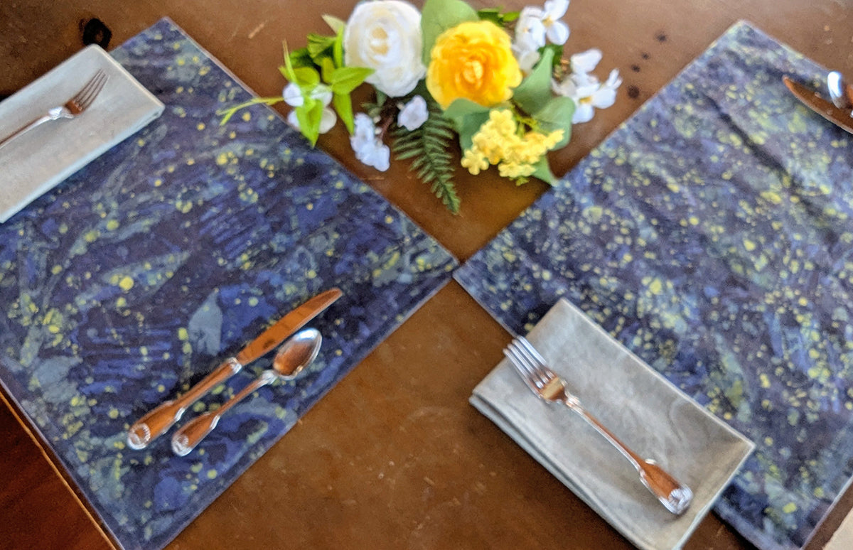 One of a Kind:  Batik Place Mats & Napkins (Set of Two)