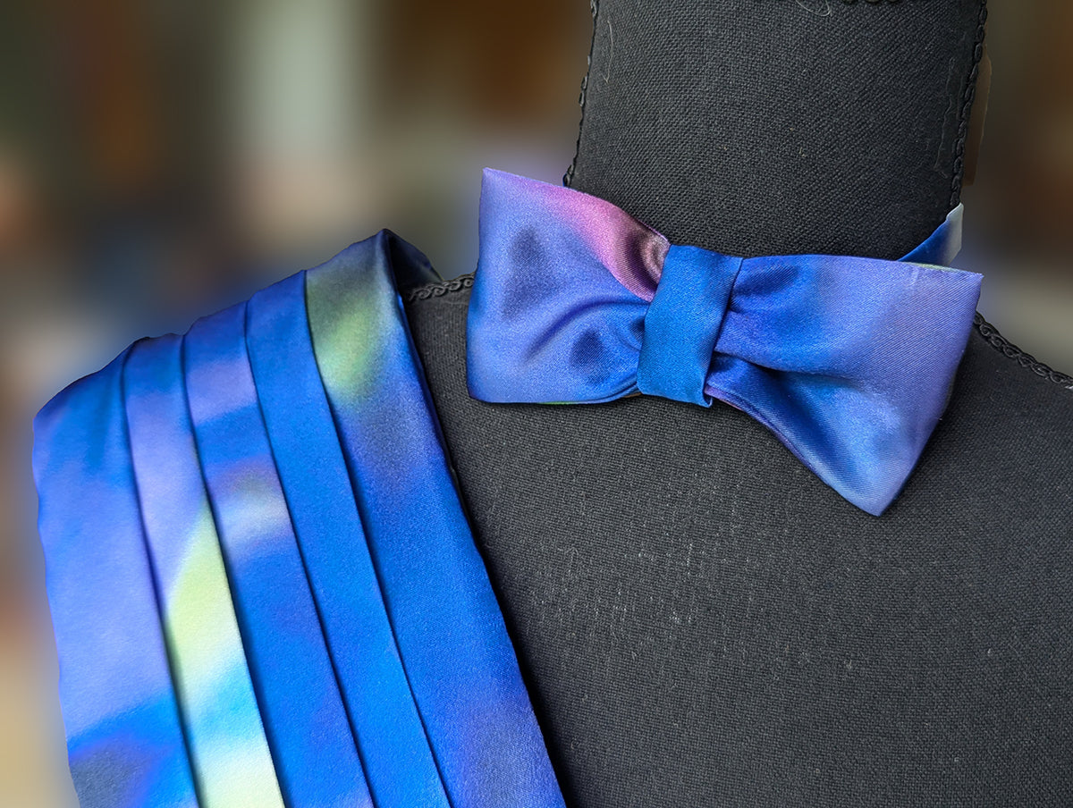 Formal Wear Accessories Set: Cummerbund, Bow Tie and Pocket Square