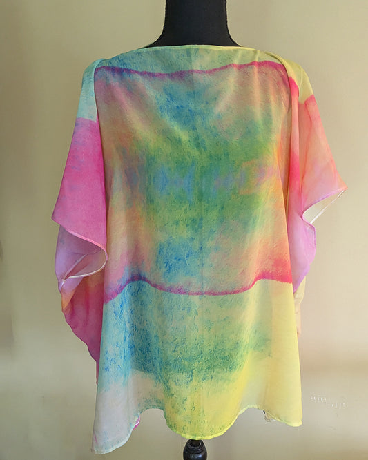 Chiffon Tunic - Pink Square