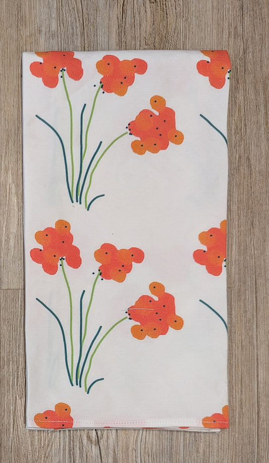 Orange Boquet Dish Towel