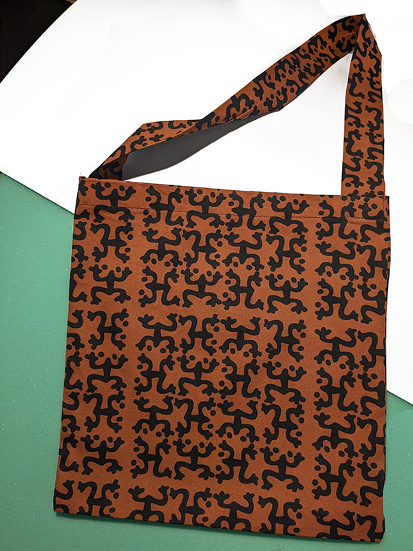 Black & Brown Taino Coqui Tote Bag