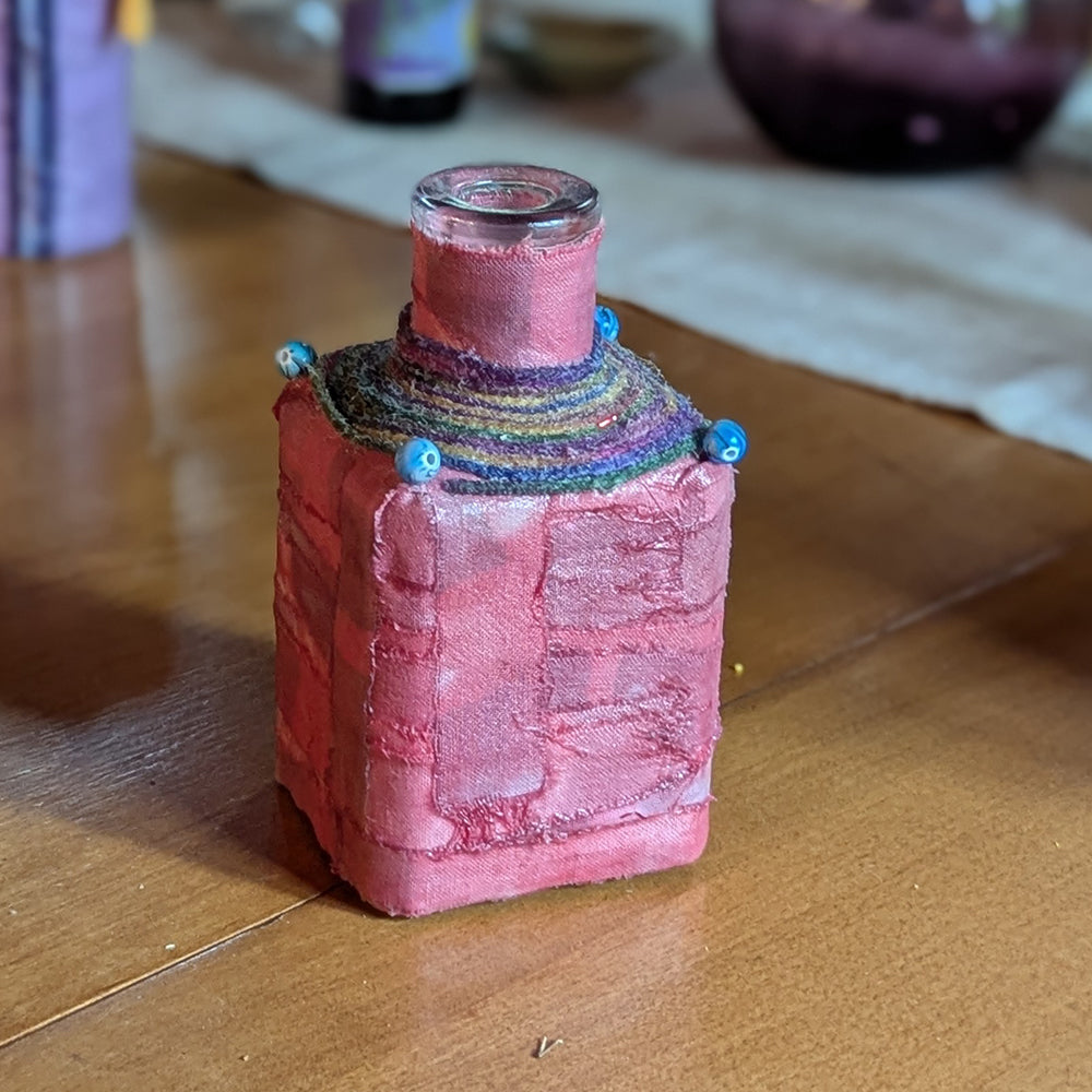 Small Fabric Wrapped Vases