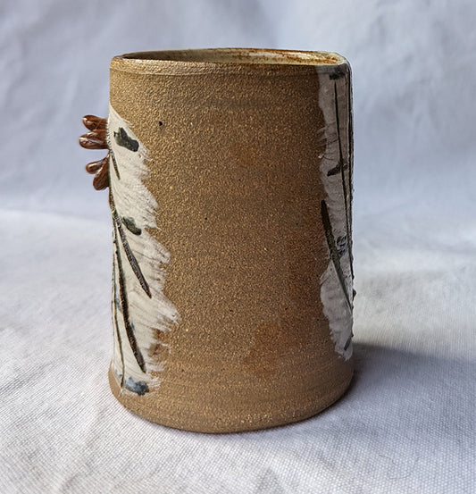 Small Pinecone & Birch Bark Vase