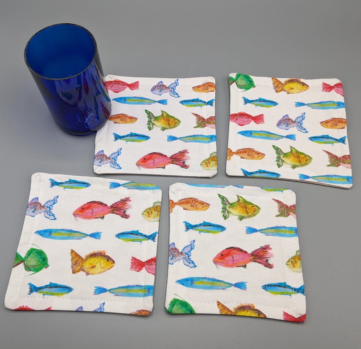 Watercolor Fishes Coasters (Set of 4)