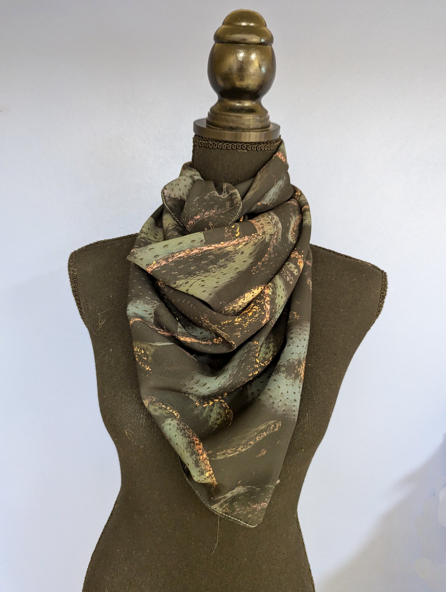 Chiffon Scarf - Cactus (Greys)