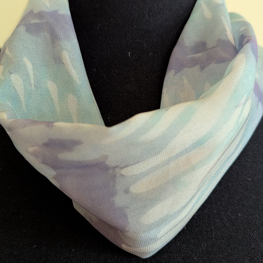 Lilac Aqua Cream Scarf