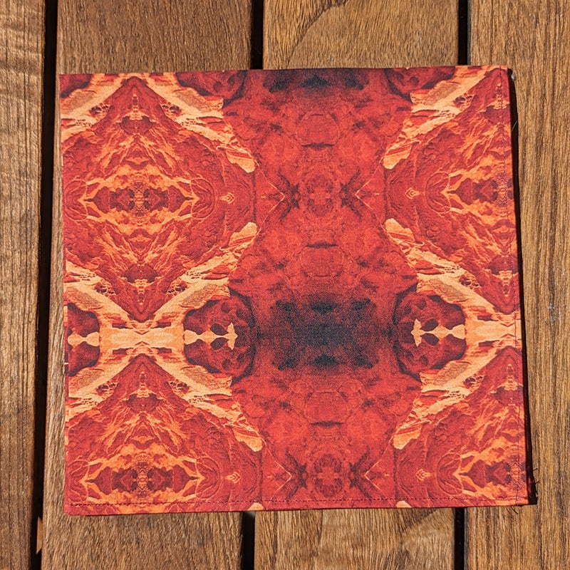 Red Hot Sandstone Reversible Placemats and Napkins (Sets of Four)
