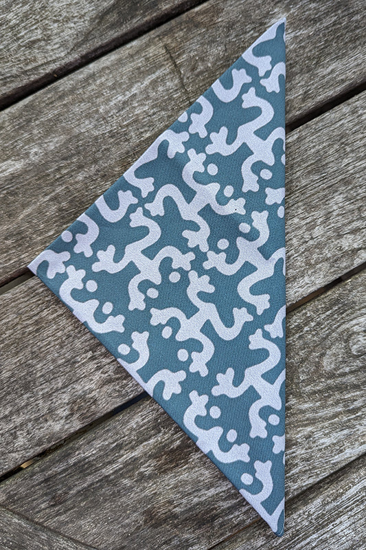 Grey and Teal Taino Coqui Dinner Napkin (Sold Individually)