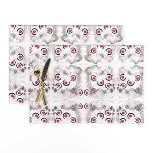 Pink and Grey Bubbles Design