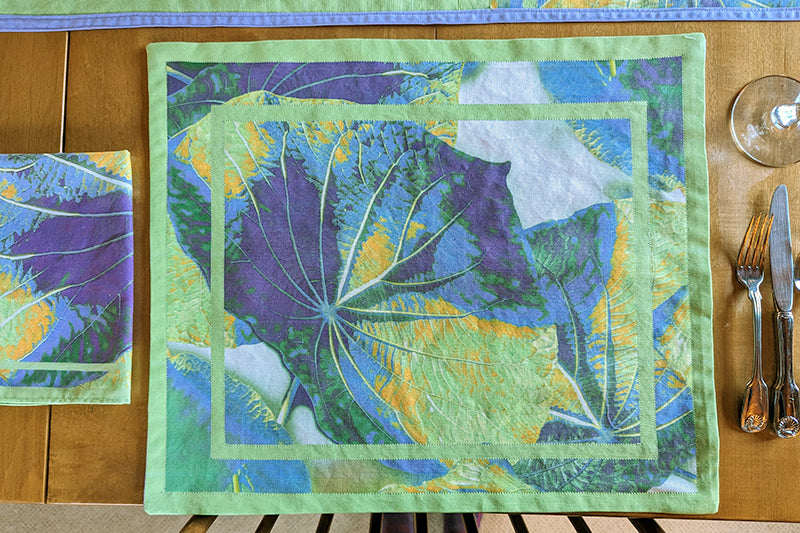 Rainforest (Lilac & Green) Placemats & Napkin Sets