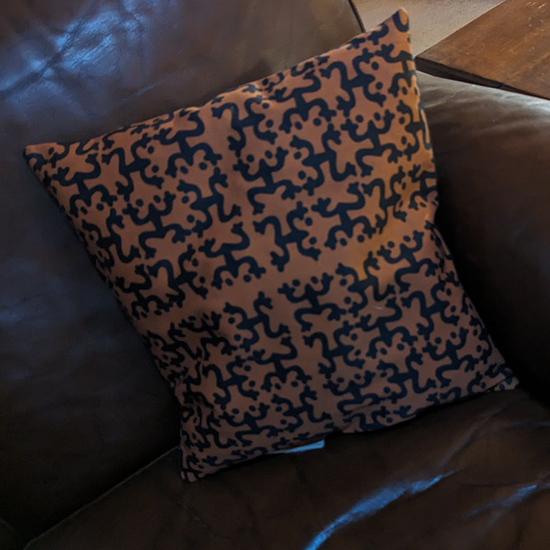 Brown and Black Coqui Pillow