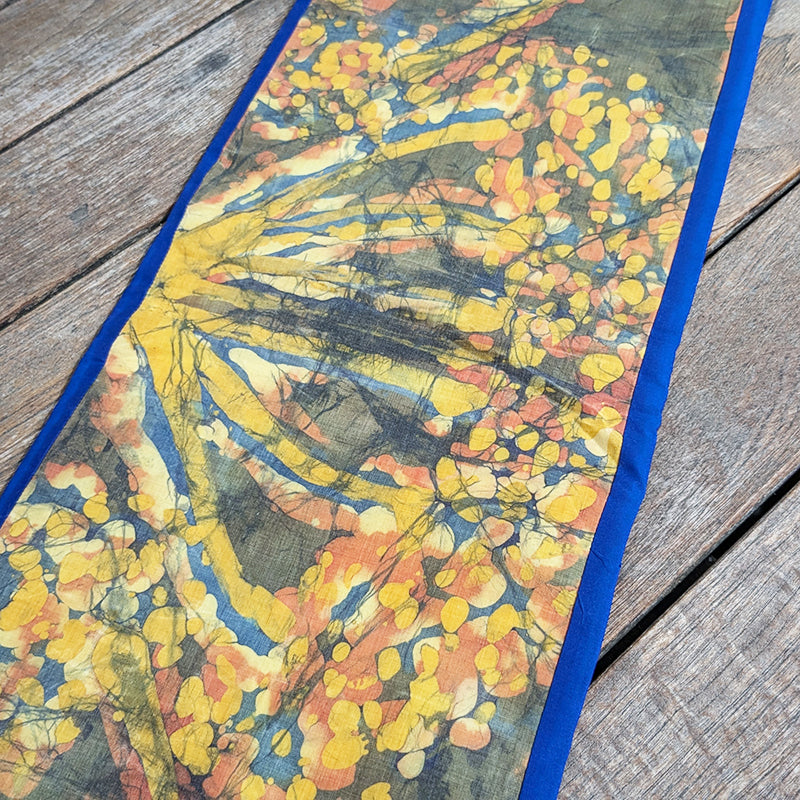 Blue Bordered Batik Runner