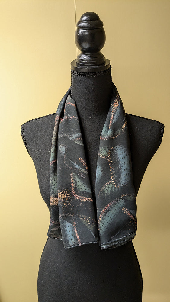 Chiffon Scarf - Cactus (Greys)