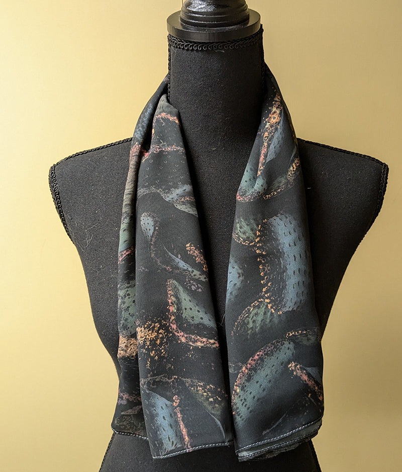 Chiffon Scarf - Cactus (Greys)