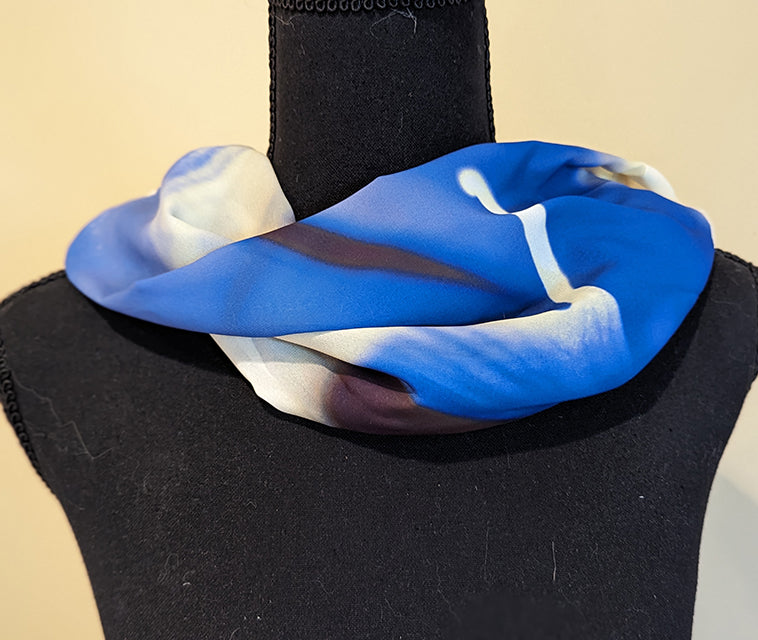 Chiffon Scarf - Blue Amaryllis