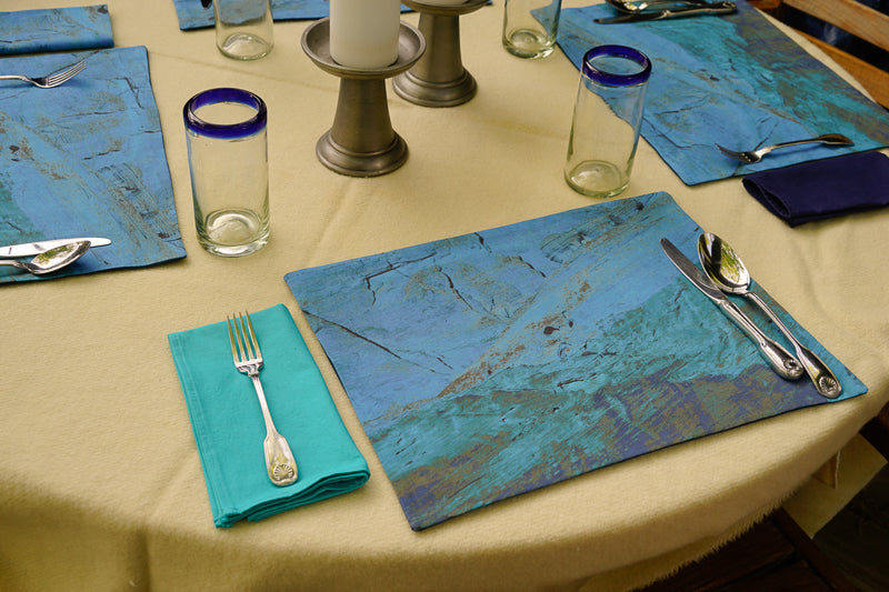 Cool Blue Sandstone Placemats (Sets of 4)