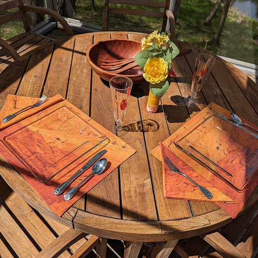 Red Hot Sandstone Reversible Placemat (Sold Individually