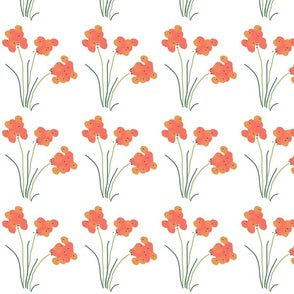 Sunday Morning Orange Flowers - Two Designs