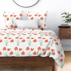 Sunday Morning Orange Flowers - Two Designs