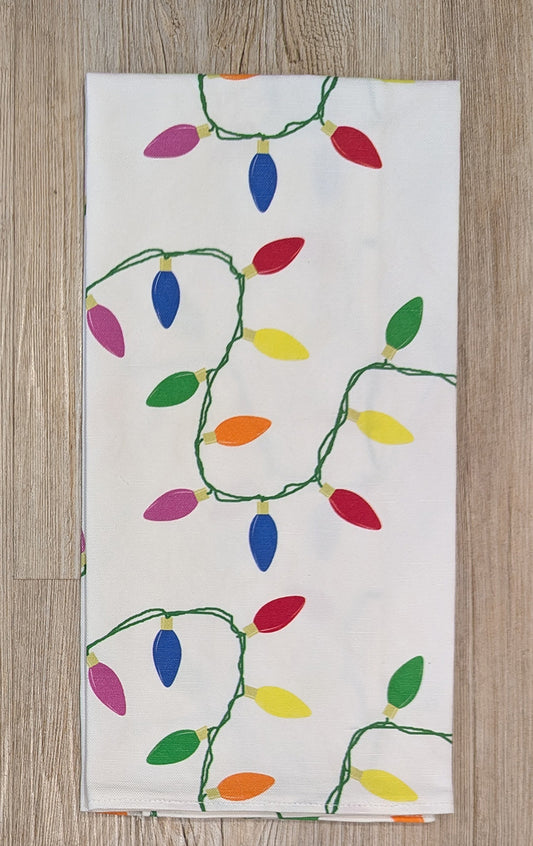 Christmas Lights Tea Towel