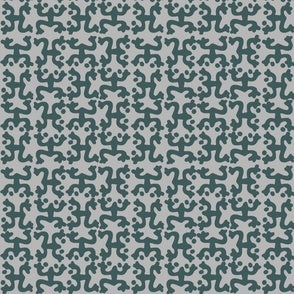 Teal & Grey Taino Coquis - Four Designs
