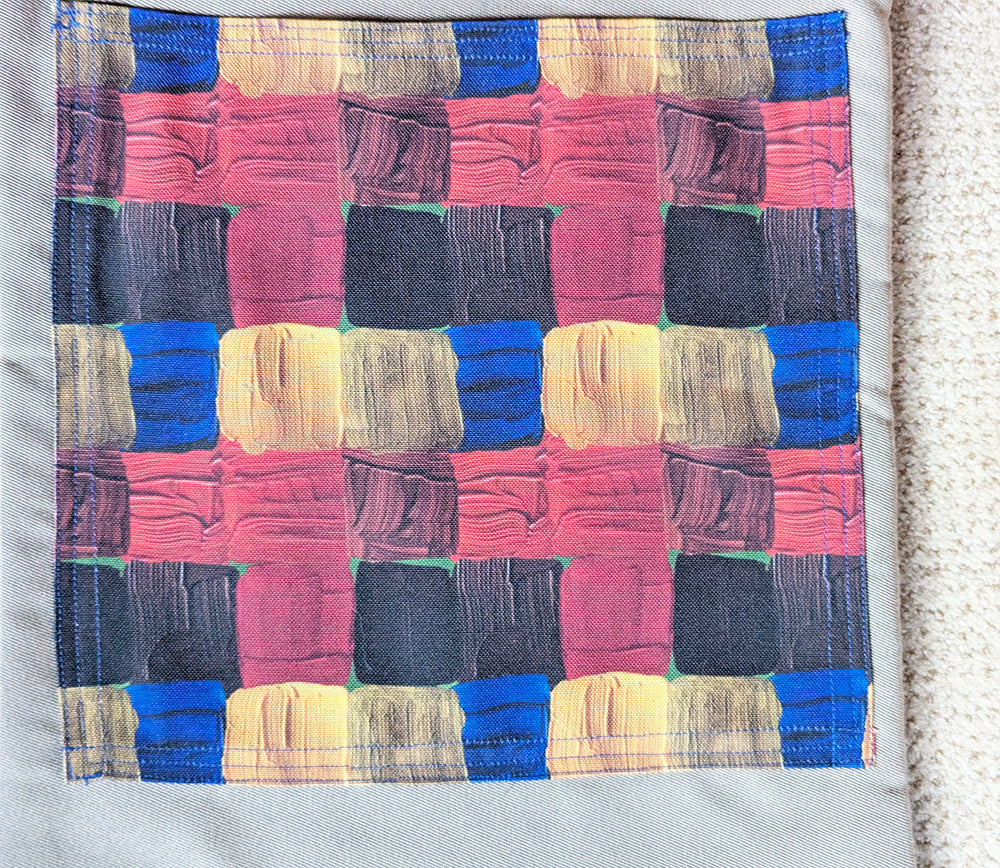 Artist's Paint Plaid Shoulder Pocket Tote
