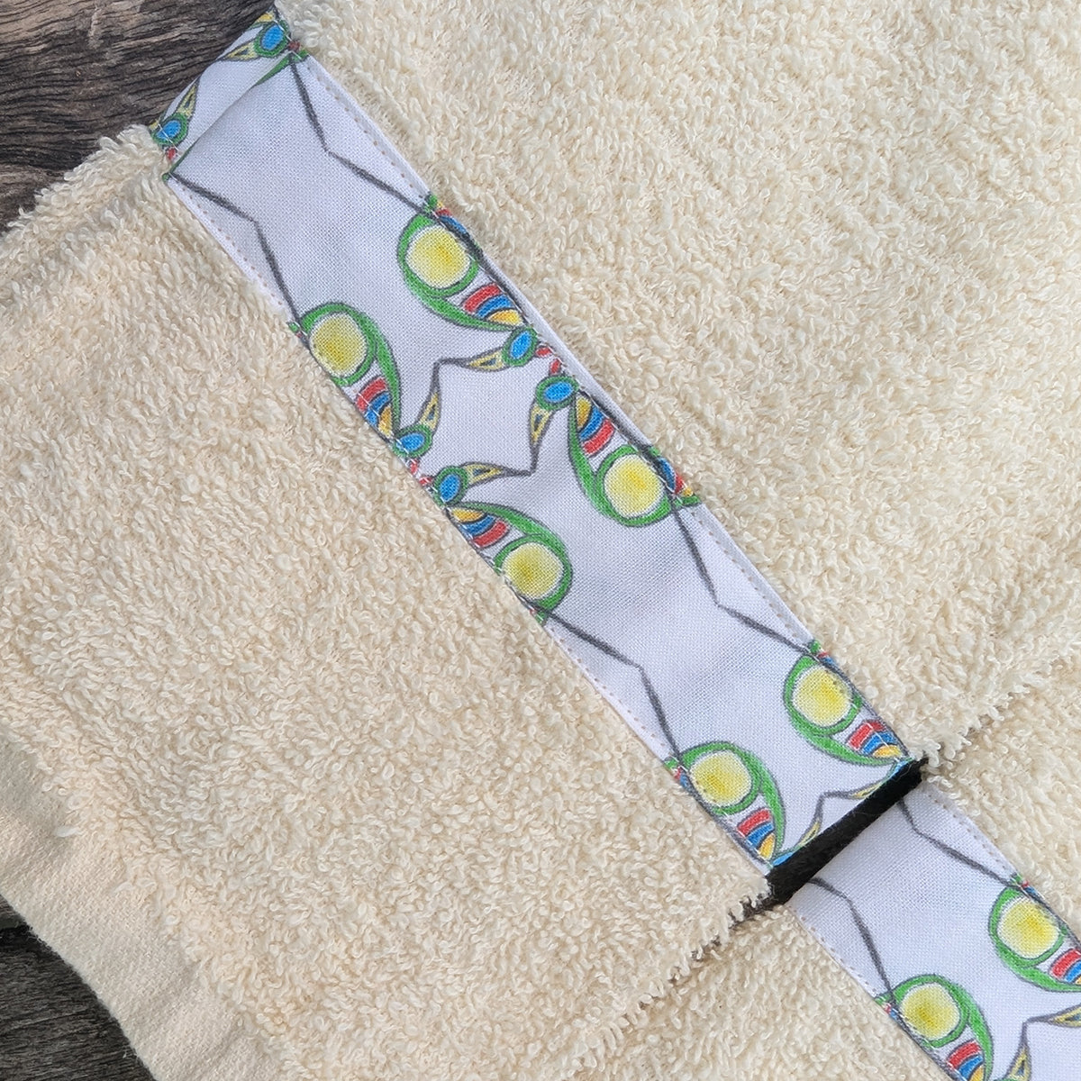 Yellow Bordered Hand Towels (Set of 2)