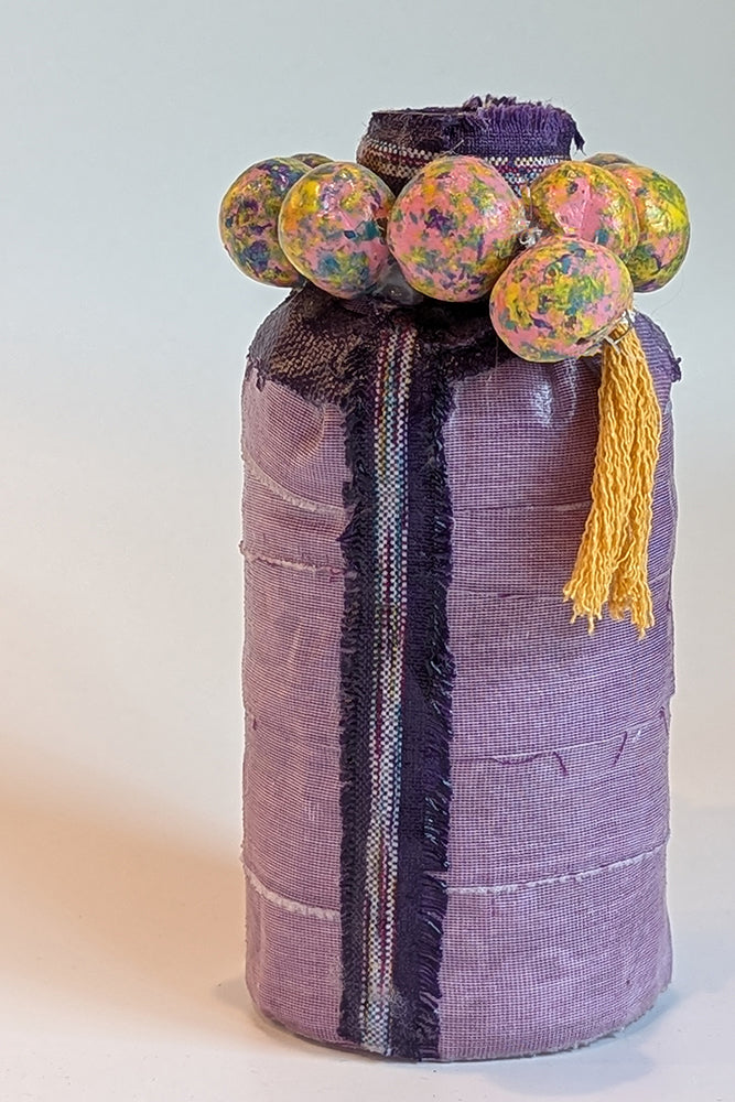 Small Fabric Wrapped Vases