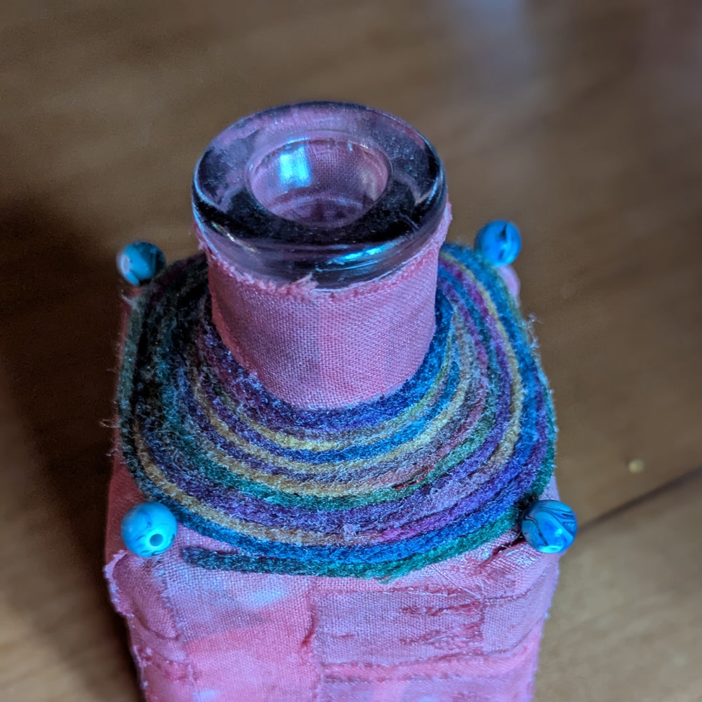 Small Fabric Wrapped Vases