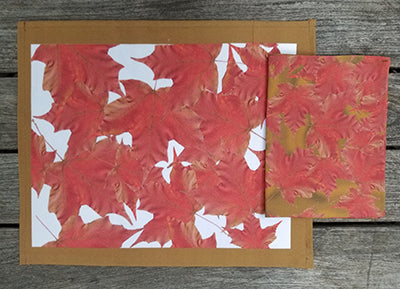 Birch Bark and Maple Leaves Reversible Place Mat (Sold Individually)