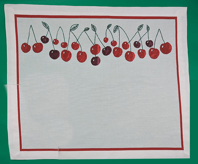 Amparo's Cherries Place Mats and Napkins (Sold Individually)
