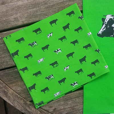 Cows on Green Napkins (Three different designs. Sold Individually)