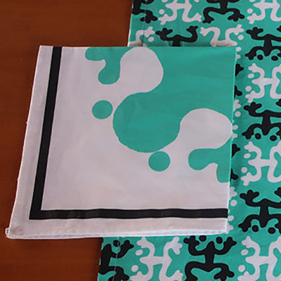 Teal & Black Coqui Frogs Placemats and Napkins (Sold Individually)